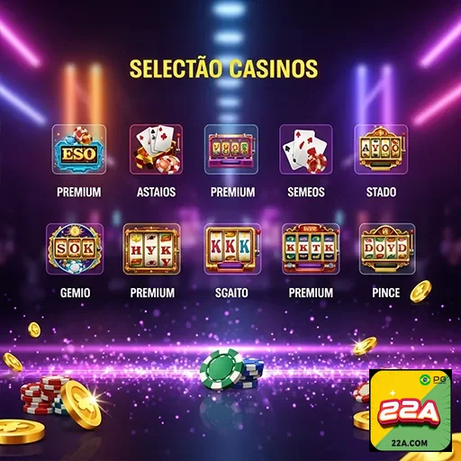 Imagem relacionada a jogos, incluindo o logotipo do site 22a, com foco em entretenimento e cultura nerd.