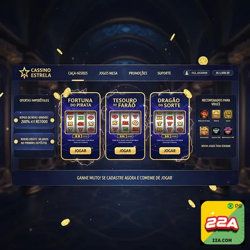 Jogos de cartas e cassino em ação na 22a Casino Online Brasil
